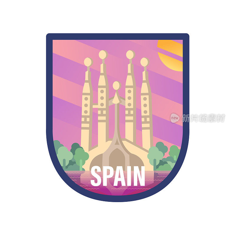 西班牙旅行图标