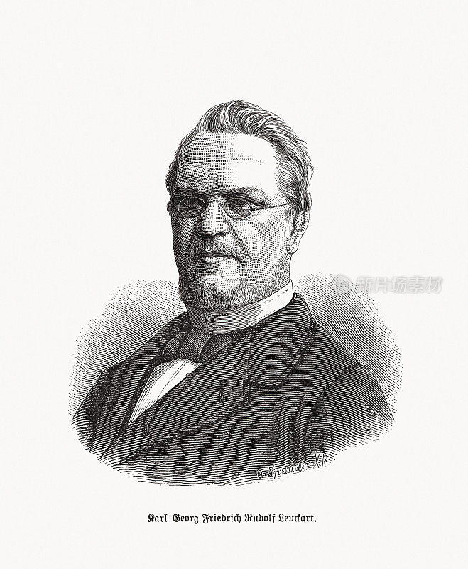 鲁道夫・留卡特(1822-1898)，德国动物学家，木刻，1893年出版