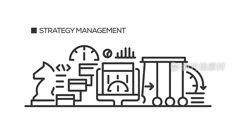 策略管理线图标