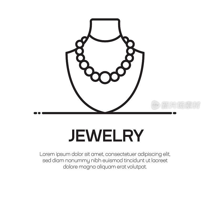 珠宝矢量线图标-简单的细线图标，优质的设计元素