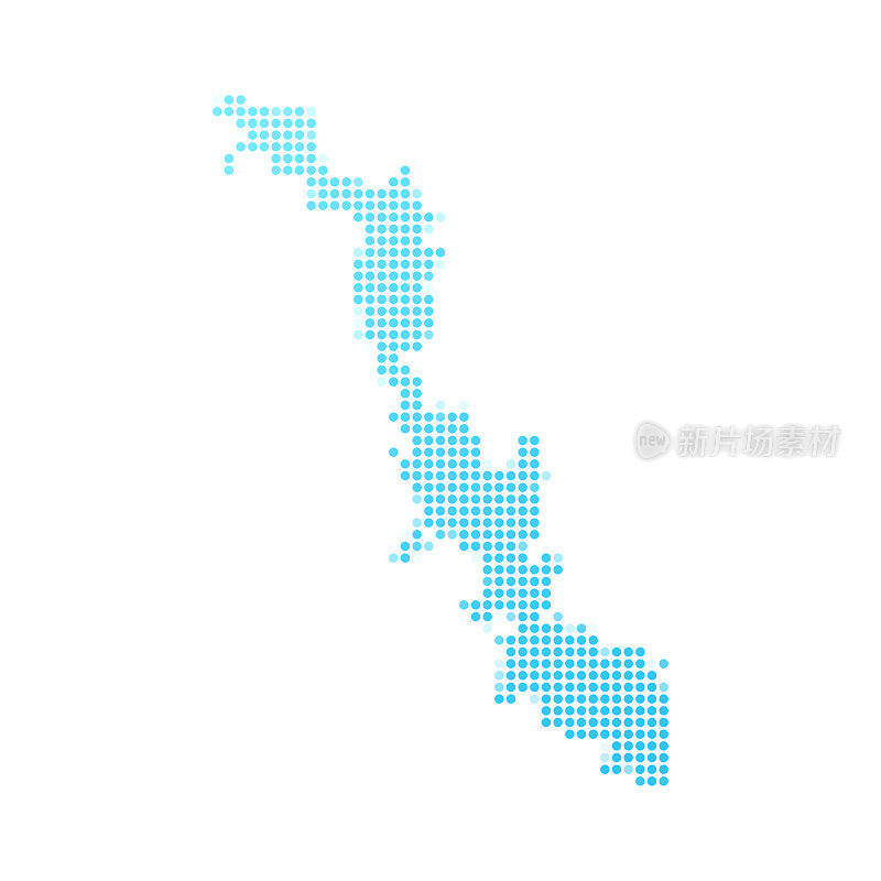 德涅斯特河沿岸地图，白底蓝点