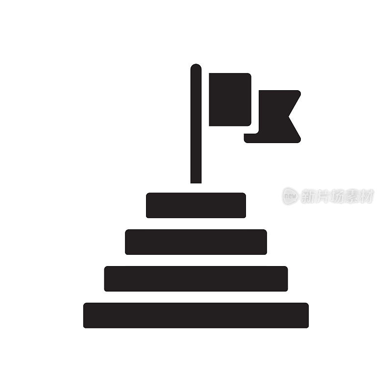 职业发展图标，矢量符号插图。