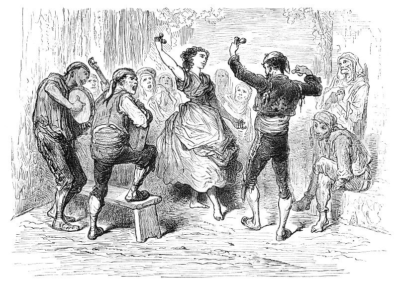 跳阿拉贡舞的西班牙女子1867年