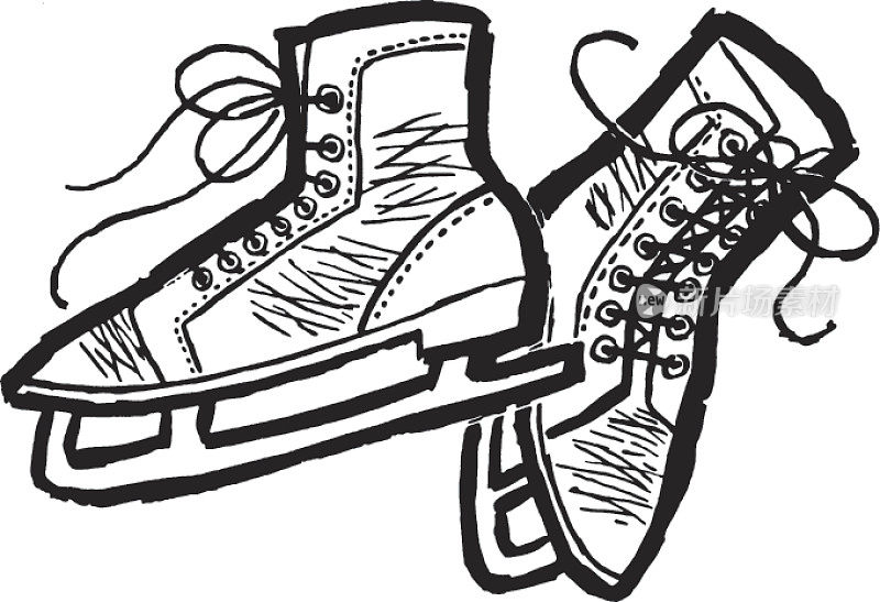 溜冰鞋的插图