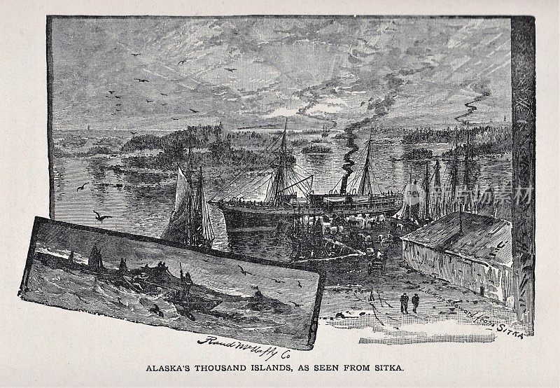 阿拉斯加的岛屿,USA1886