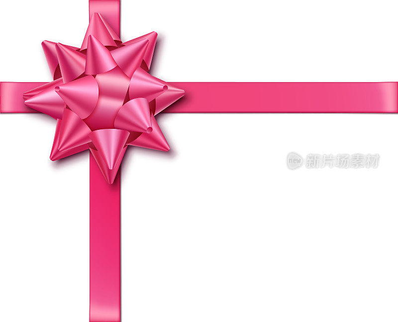 粉红色礼物蝴蝶结带