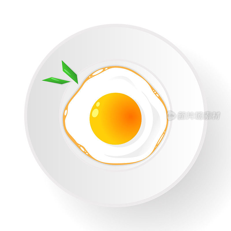 美味的煎蛋卷放在上菜的盘子上