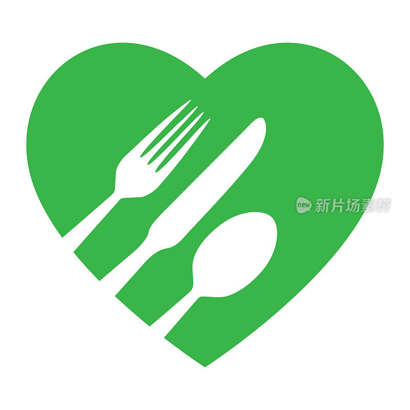 绿色心脏银器图标