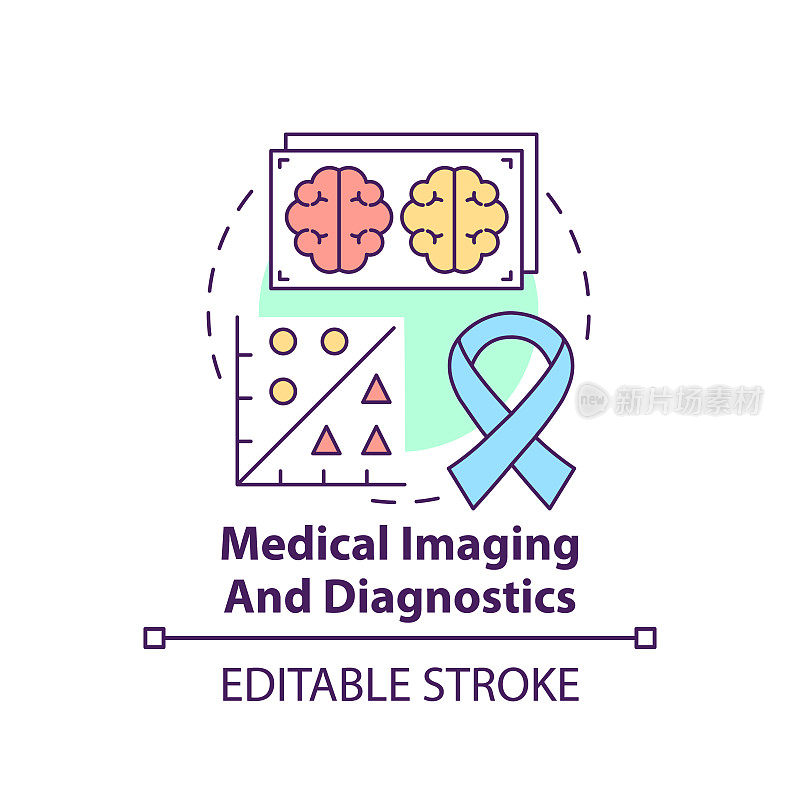 医学影像和诊断概念图标
