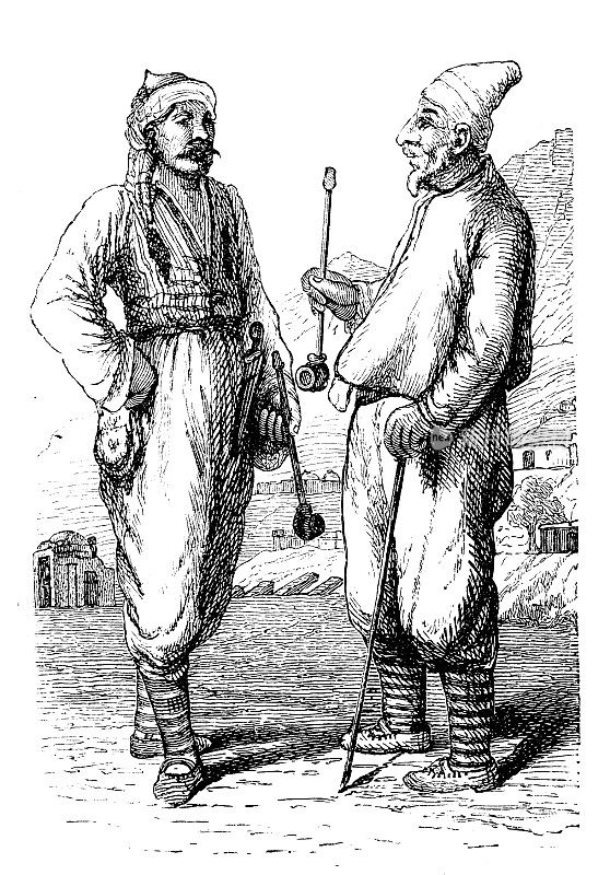 古董插图，民族志和土著文化:中亚和东欧，克里米亚鞑靼人