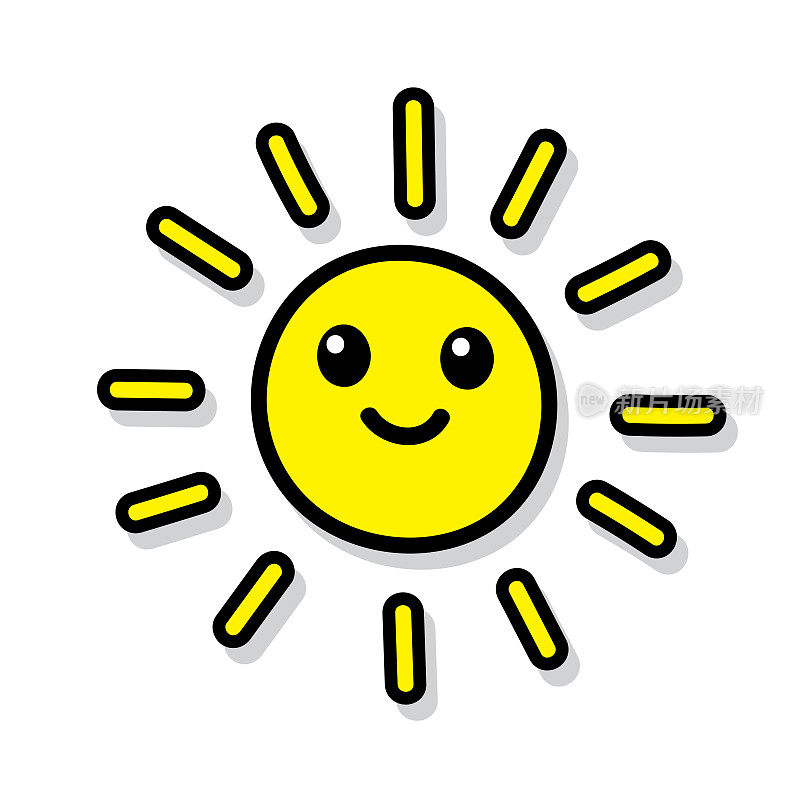 太阳表情符号涂鸦