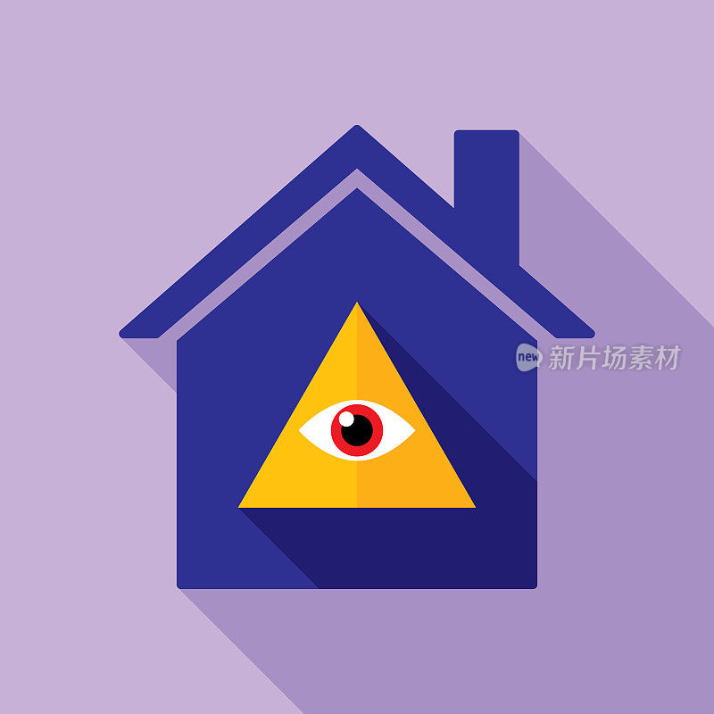 房子Illuminati眼睛图标公寓