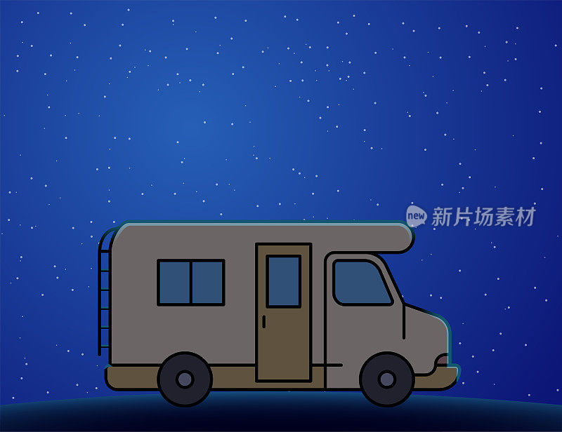 大半夜的大篷车。