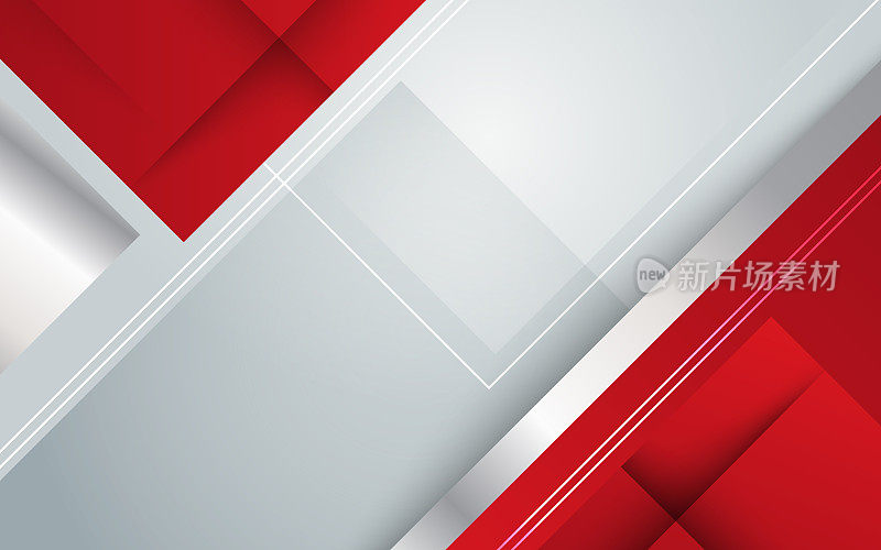 现代的红色和银灰色的颜色渐变抽象剪纸业务的背景矢量设计，对白色。未来的现代背景设计的业务，演示，广告，横幅，网站，登陆页，壁纸屏幕和更多