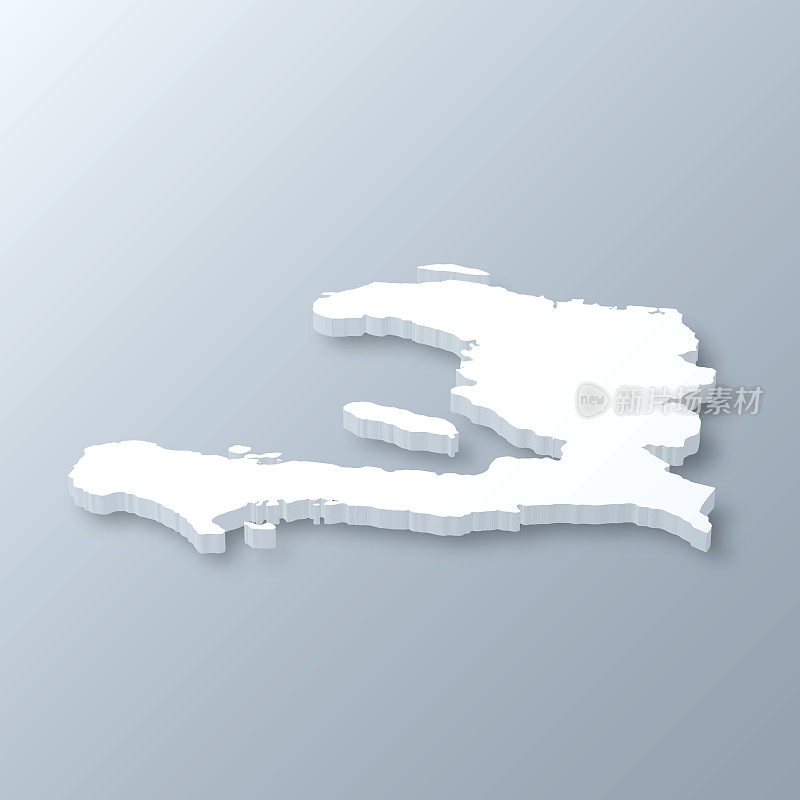 海地3D地图上的灰色背景