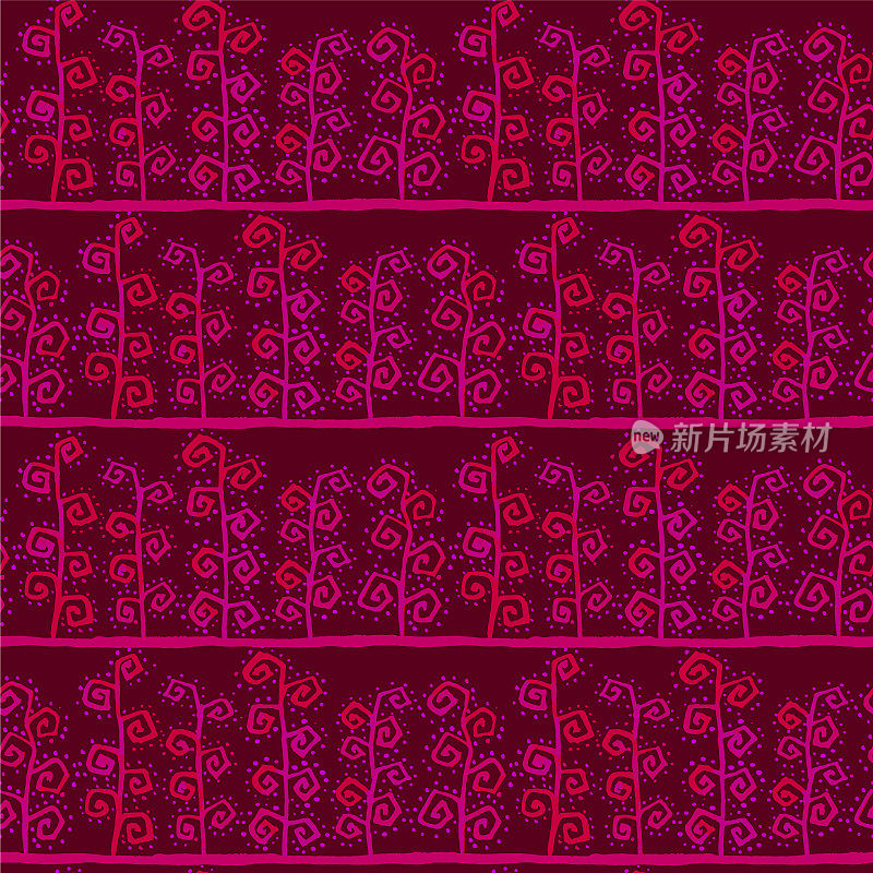 蕨类植物船首饰粉红色