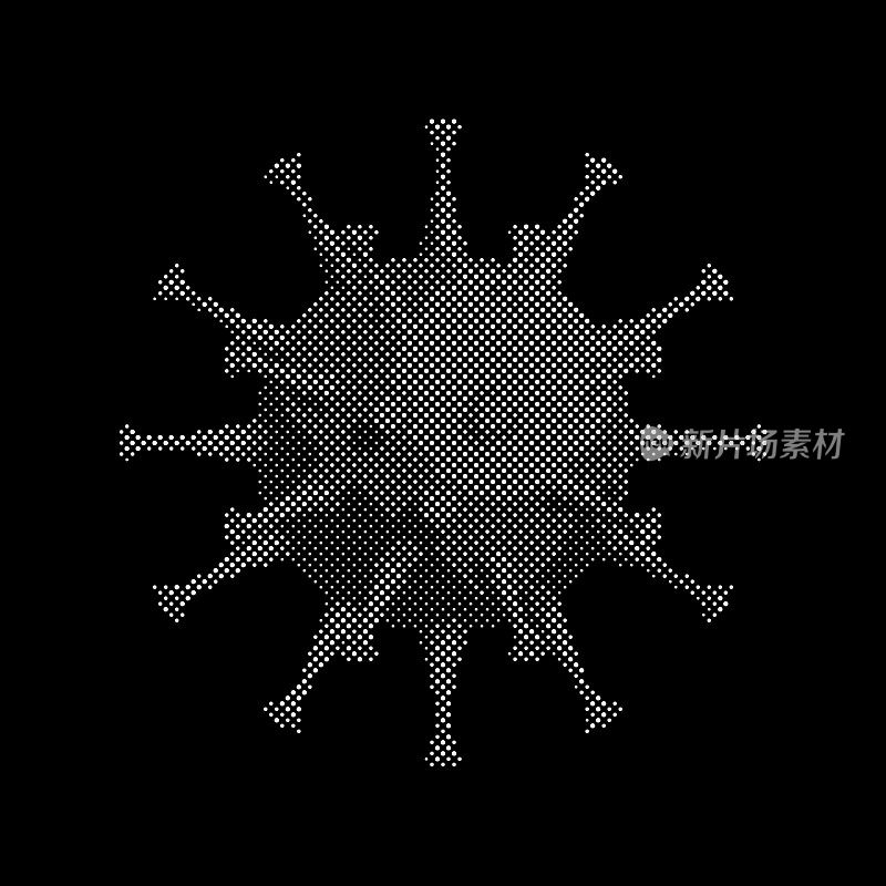 病毒半色调网点图(COVID-19)冠状病毒