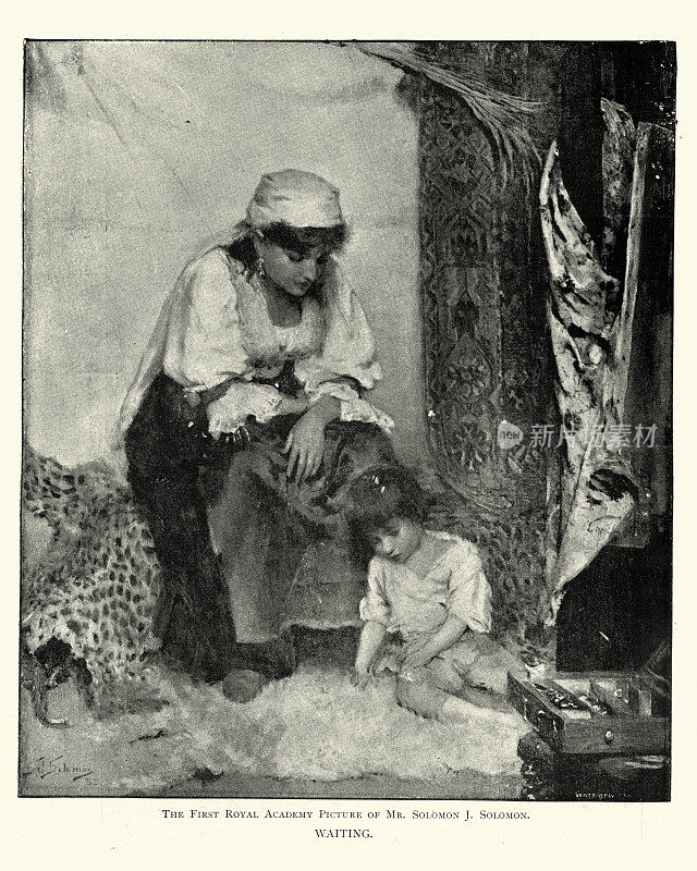 罗马母亲和孩子，维多利亚19世纪