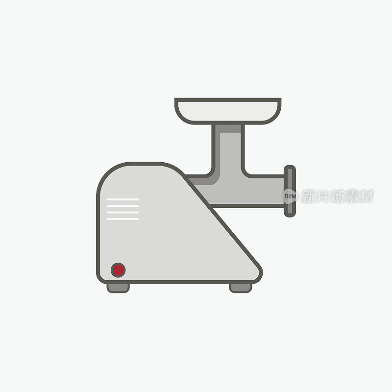 一个简单的图标为绞肉机作为厨房设备的单元
