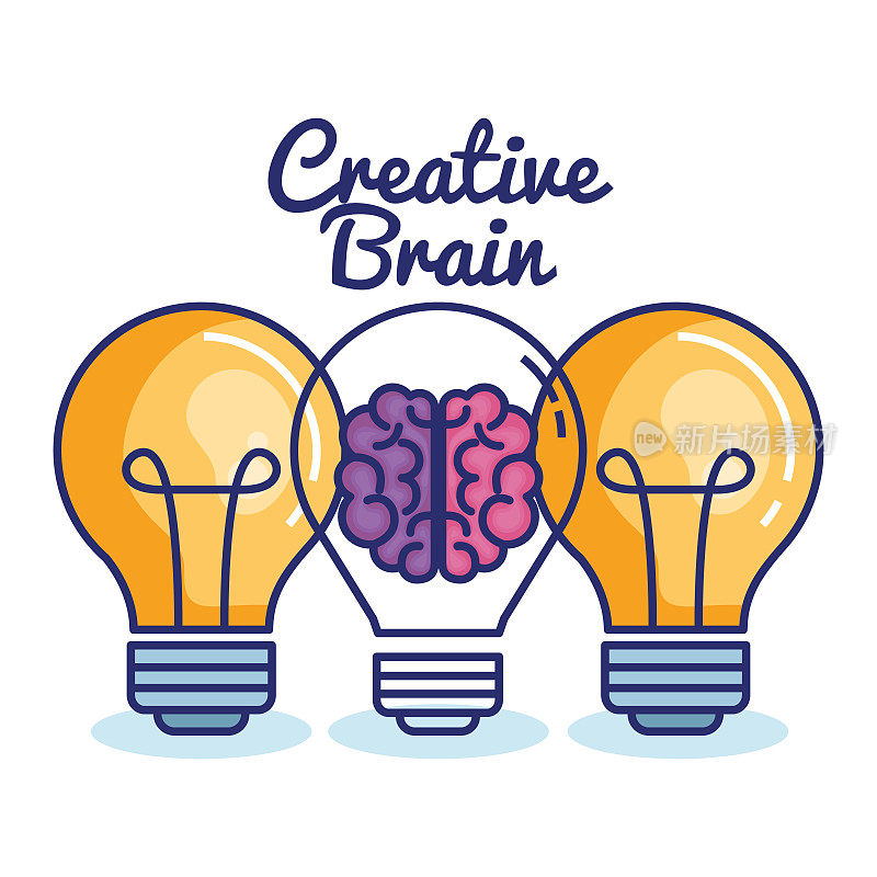 创造性大脑设置图标