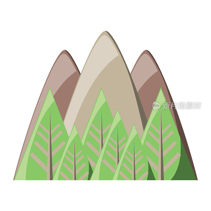 山脉和森林的象征