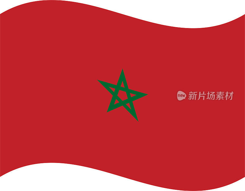 摩洛哥挥舞着国旗