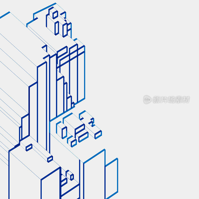 大胆的色彩安排线条建筑结构图案背景