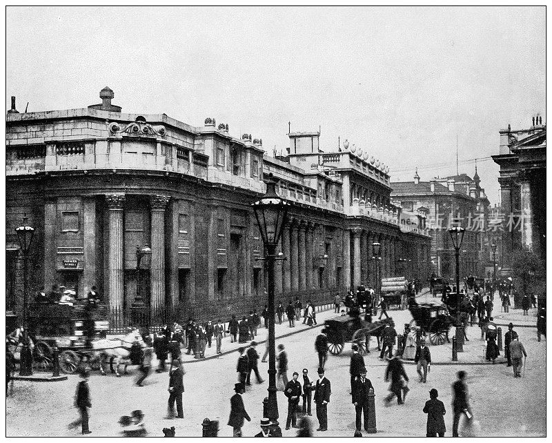 伦敦的古董照片:英格兰银行