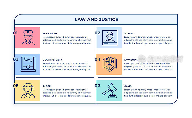 法律与司法信息图概念