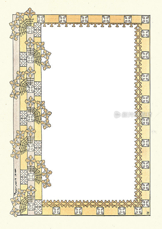 新艺术风格的跨境设计，19世纪，维多利亚，19世纪90年代，19世纪