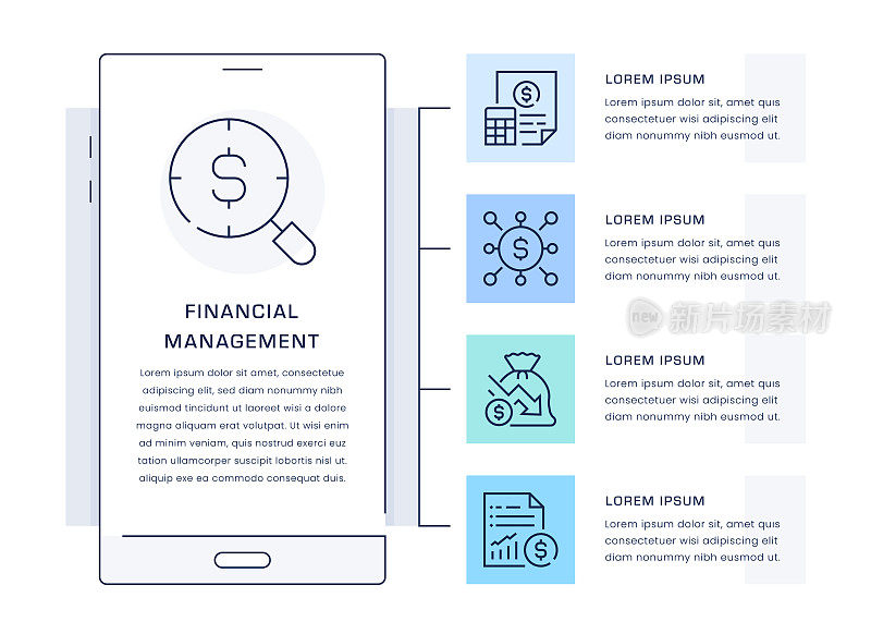 财务管理信息图表设计模板