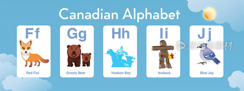 加拿大字母F到J代表儿童