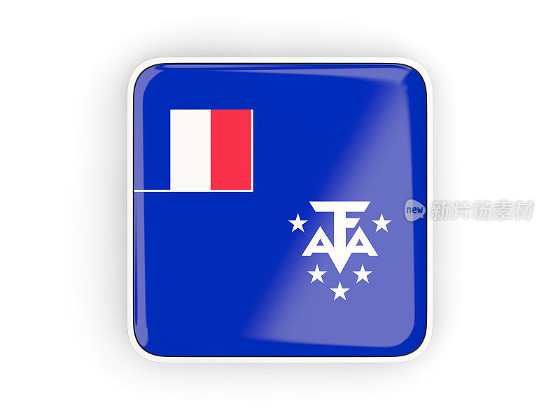法国南部领土的旗帜，方形图标