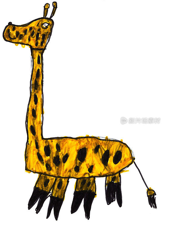 孩子的画——长颈鹿