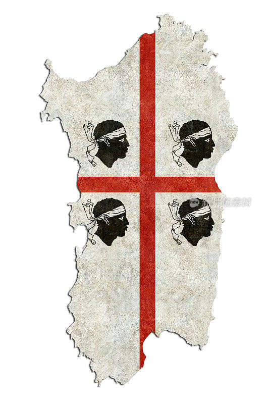 国旗的撒丁岛