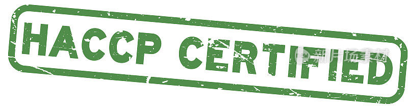 垃圾绿色HACCP认证橡胶印章印章在白色背景
