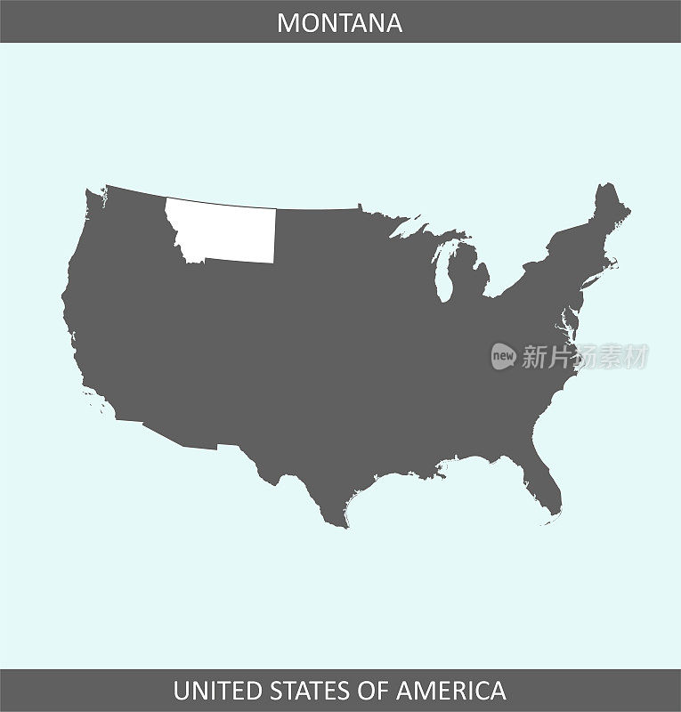 蒙大拿美国地图大纲