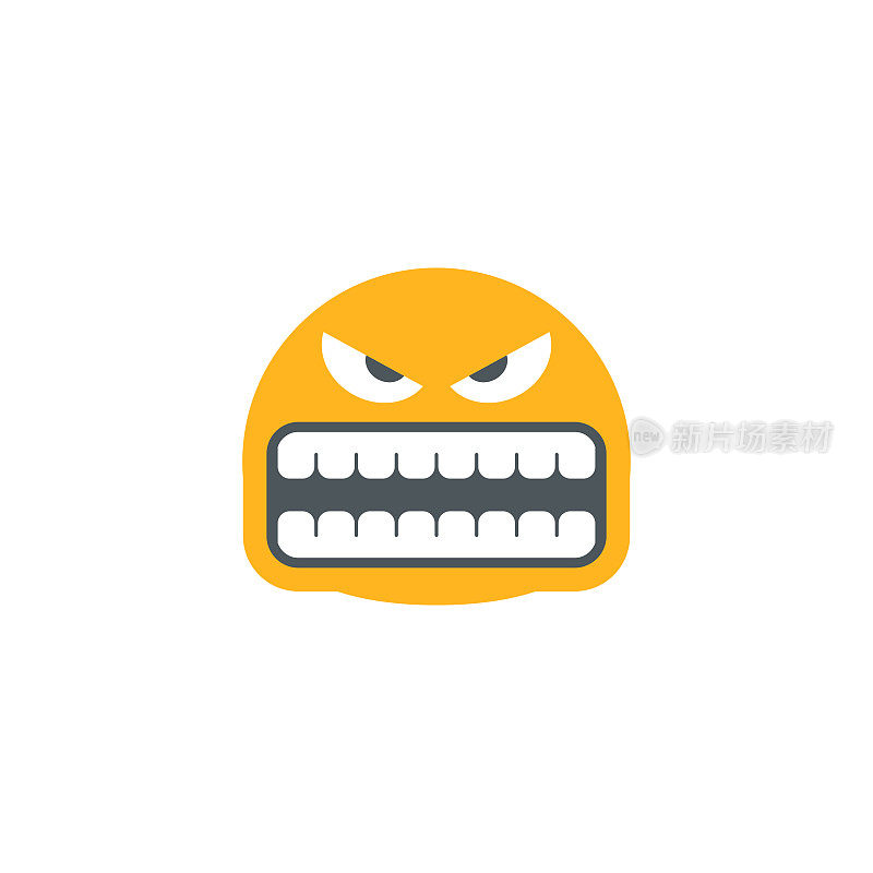 可爱的表情，愤怒的脸图标