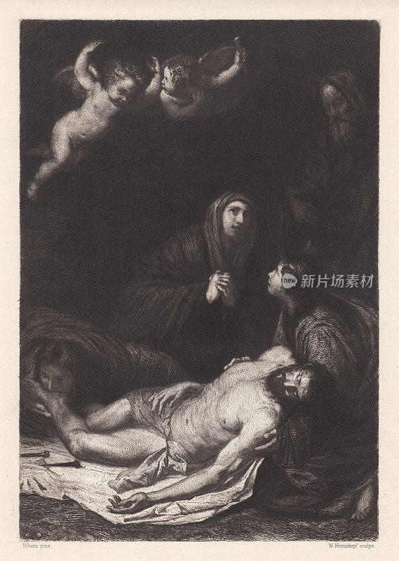 《从十字架上下来》，由那不勒斯的理贝拉绘制，1884年出版