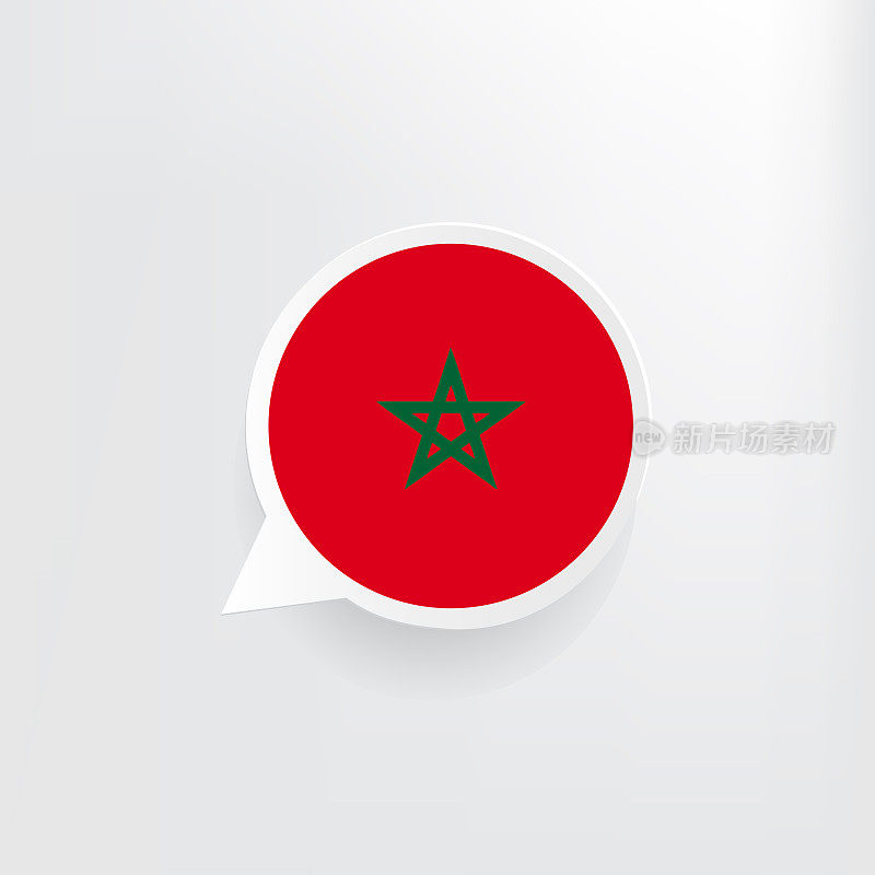 摩洛哥国旗演讲泡泡