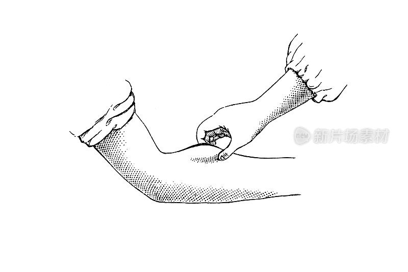 前臂单侧肌肉Petrissage(按摩技术)