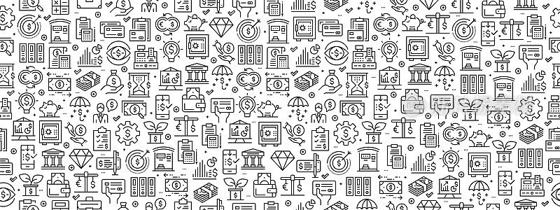 无缝模式与金融图标