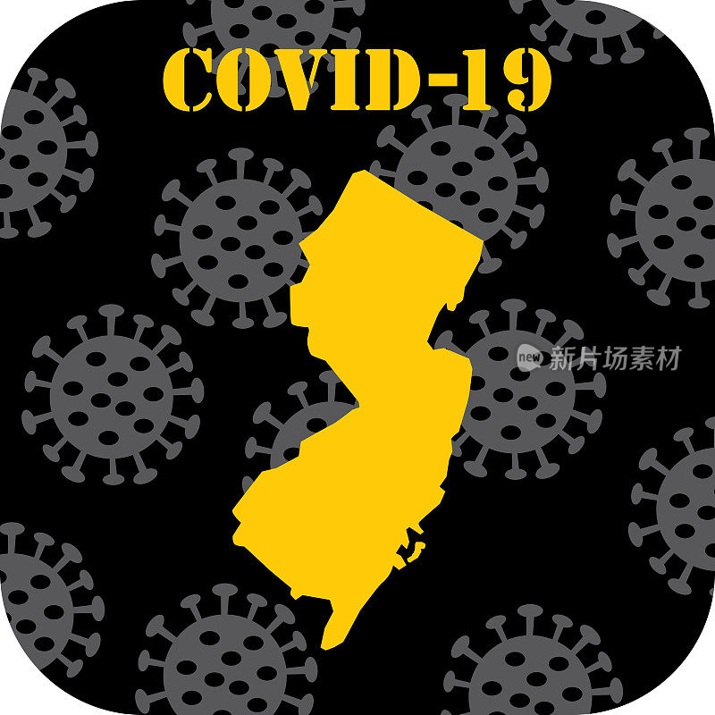 COVID-19新泽西图标