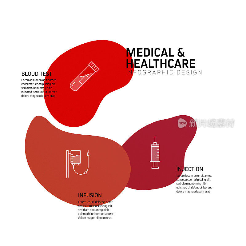 医疗保健和医疗概念信息图设计矢量插图