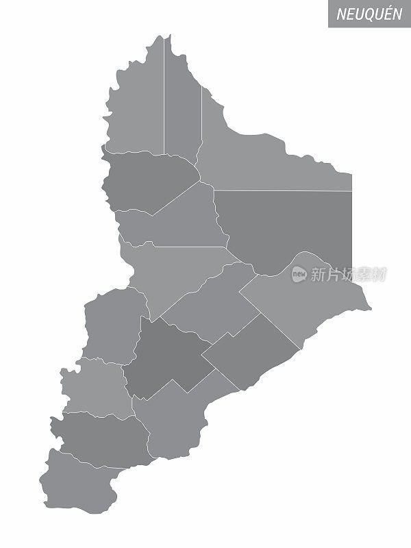 内乌肯省行政地图