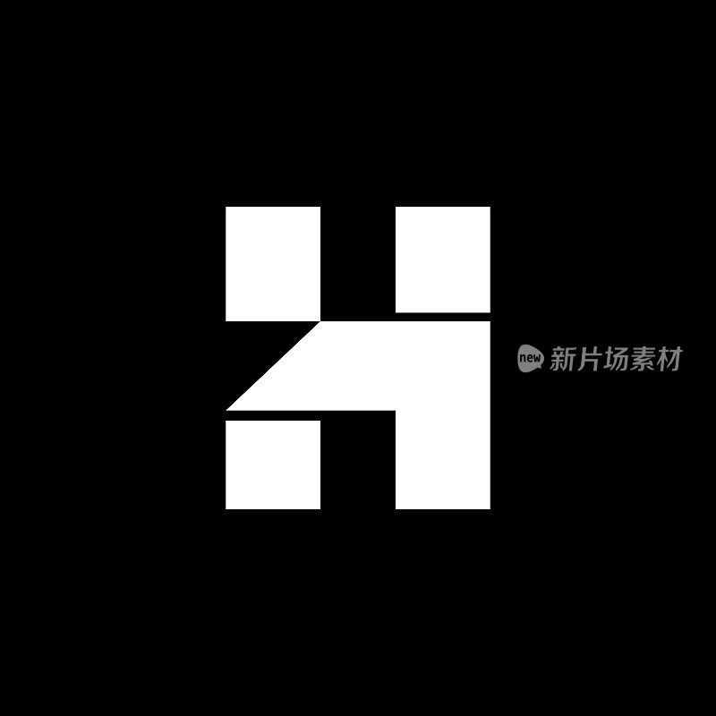 字母H实心标志