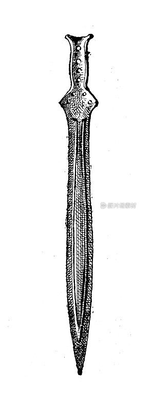 古董插图:剑