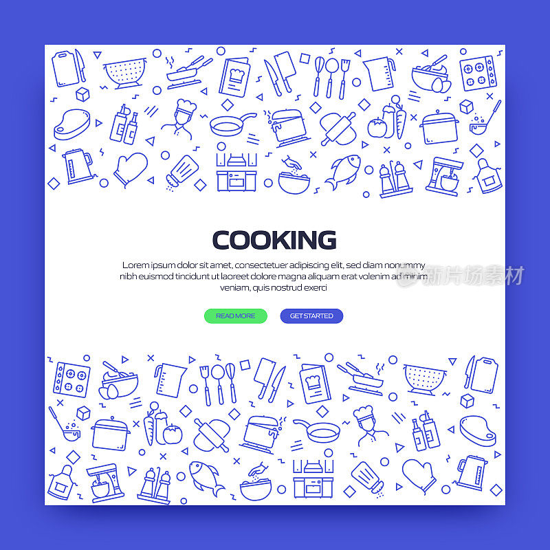 烹饪相关图案设计网页横幅