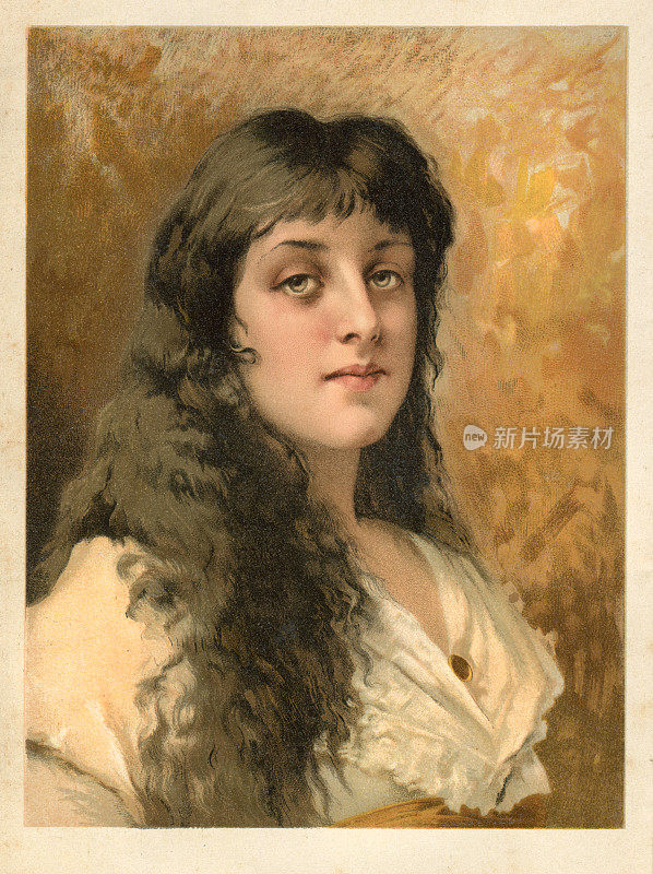 1891年英国年轻女性肖像