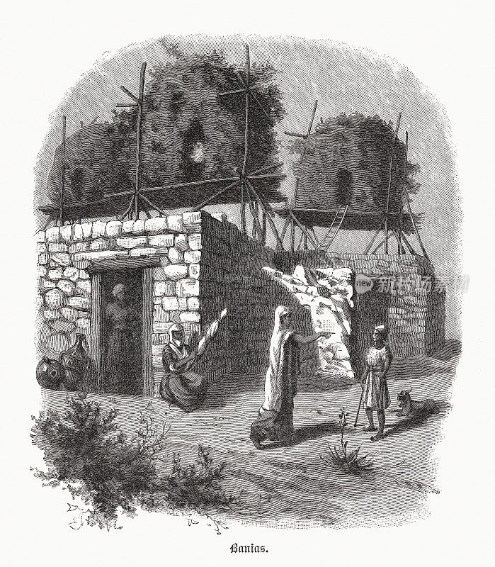 巴尼亚斯(以色列)史观，木刻，1891年出版
